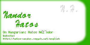 nandor hatos business card